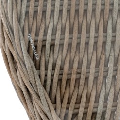 Amalfi Collection Outdoor Bistro Table With Wood Top - image 4