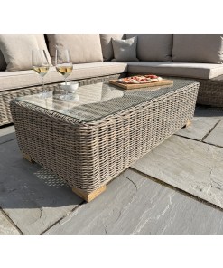 Capri Collection Outdoor Large Corner And Coffee Table Set