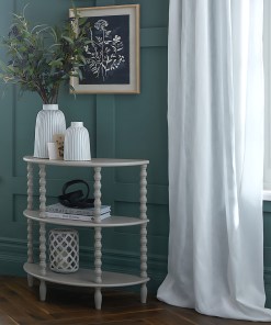 The Camden Collection Half Moon 3 Tier Table