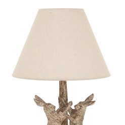 Stonewashed Marching Hares Lamp With Linen Shade - image 3