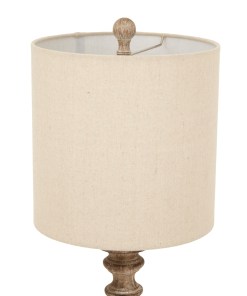Pallido Candlestick Table Lamp With Linen Shade