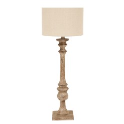 Pallido Candlestick Table Lamp With Linen Shade - image 4