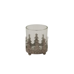 Rustic Glass Candle Holder
