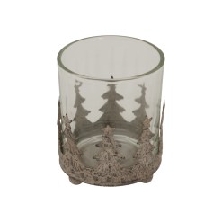 Rustic Glass Candle Holder - image 2