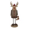 Large Rustic Rudolf With Stocking Decoration