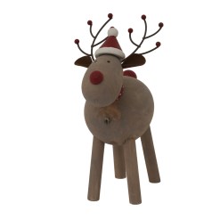 Large Rustic Rudolf With Hat - image 2