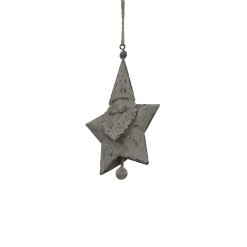 Rustic Hanging Santa Star - image 2