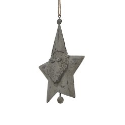 Large Rustic Hanging Santa Star - image 2