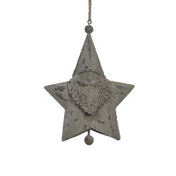 Large Rustic Hanging Santa Star - image 3