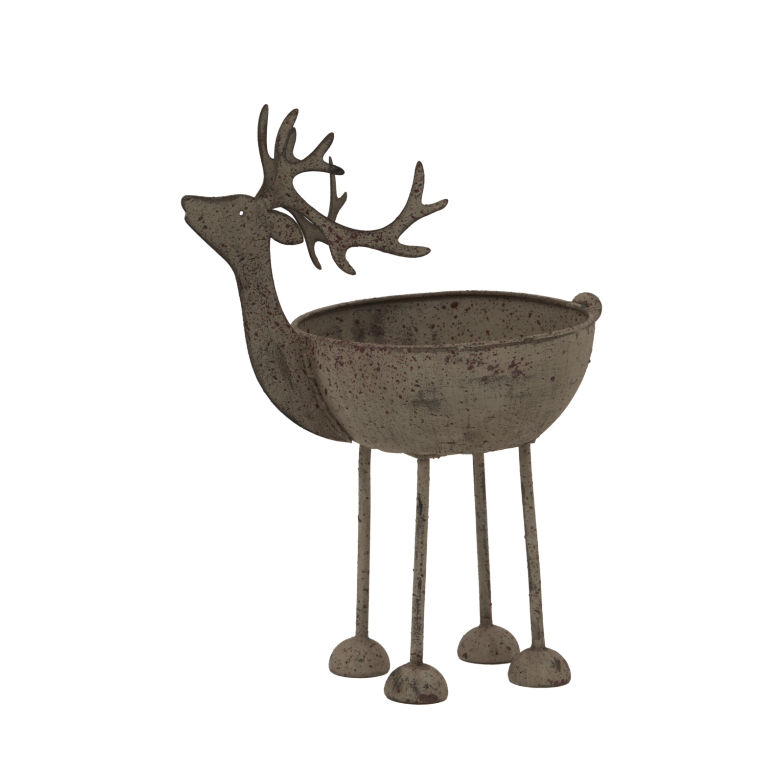 Rustic Metal Reindeer Bowl - image 2