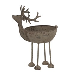 Rustic Metal Reindeer Bowl - image 3