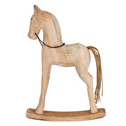 Large Natural Rustic Rocking Horse - image 2