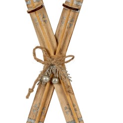 Natural Rustic Crossed Skis - image 2