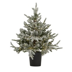 Snowy Forest Fir Pre-Lit Led 300L Christmas Tree In Pot - image 2