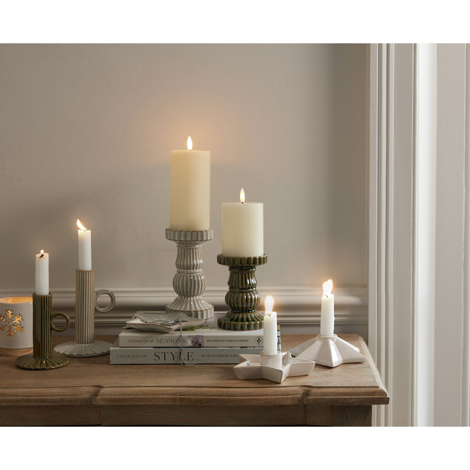 Alora Ceramic Pillar Candle Holder - image 3