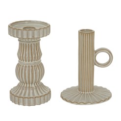 Alora Ceramic Taper Candle Holder With Handle - image 2
