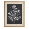 Flora & Fauna Collection Meadow On Linen In Beaded Frame