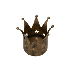 Antique Gold Crown Tealight Holder - image 2