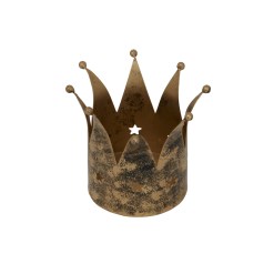 Antique Gold Crown Candle Holder - image 2