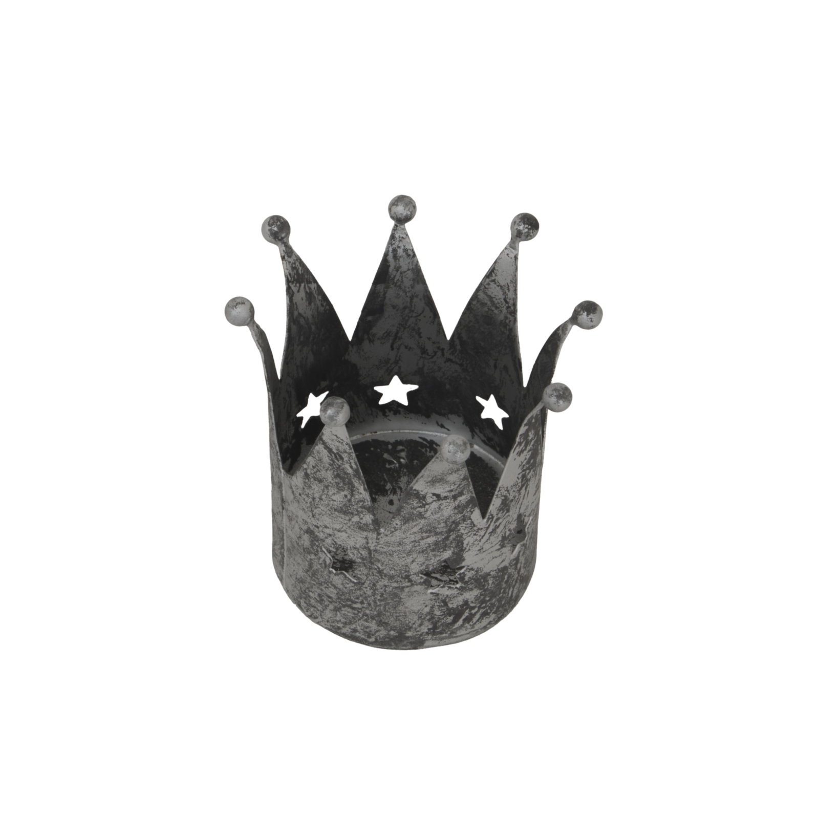 Antique Silver Crown Tealight Holder - image 2