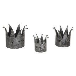 Antique Silver Crown Tealight Holder - image 3