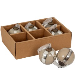 Silver Ombre Set Of 6 Baubles