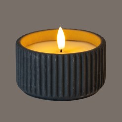 Luxe Collection Natural Glow Ribbed Small Led Candle - image 2