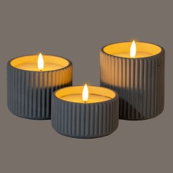 Luxe Collection Natural Glow Ribbed Small Led Candle - image 4