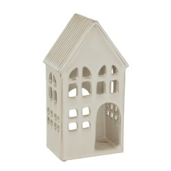 White Ceramic House Tea Light Holder - image 2