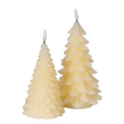 Luxe Collection Natural Glow Cream Large Tree LED Wax Candle - image 3