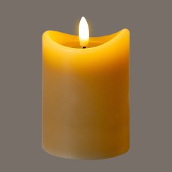 Luxe Collection Natural Glow 2.75x4 Taupe Melted LED Candle - image 2