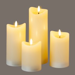 Luxe Collection Natural Glow 2.75x5 Cream Melted LED Candle - image 4