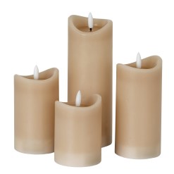 Luxe Collection Natural Glow 2.75x5 Taupe Melted LED Candle - image 3