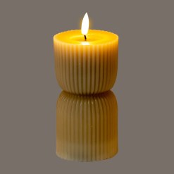 Luxe Collection Natural Glow 2.75x6 Stone Carved LED Candle - image 2