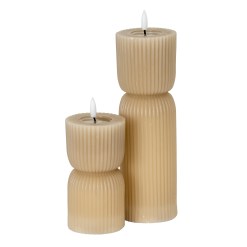 Luxe Collection Natural Glow 2.75x6 Stone Carved LED Candle - image 3