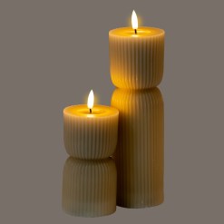 Luxe Collection Natural Glow 2.75x6 Stone Carved LED Candle - image 4