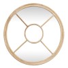 Washed Wood Round Window Mirror