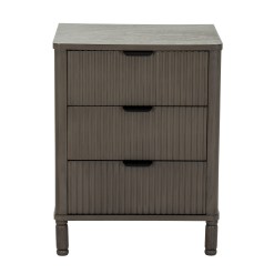 Reed Collection 3 Drawer Bedside Table - image 3