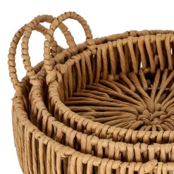 Large Loop Handle Set of 3 Round Trays - image 3