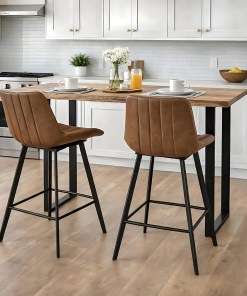 Malmo Tan Swivel Bar Stool