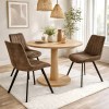 Malmo Coffee Swivel Dining Chair
