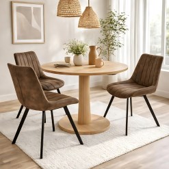 Malmo Coffee Swivel Dining Chair