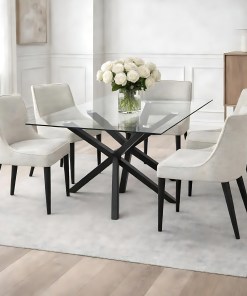 Monza Rectangular Glass Dining Table