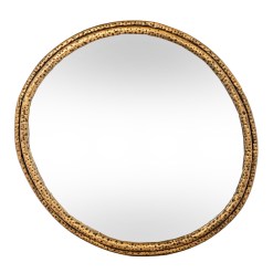 Nahla Small Mirror With Dimpled Frame
