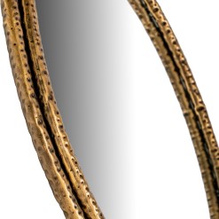 Nahla Small Mirror With Dimpled Frame