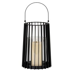 Lynk Medium Lantern With Handle And Glass Candle Holder - image 2