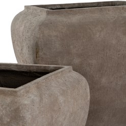 Umber Square Drum Set Of 2 Planters - image 2