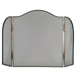 Antiqued Silver Large Fire Screen