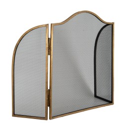 Antiqued Brass Fire Screen - image 2