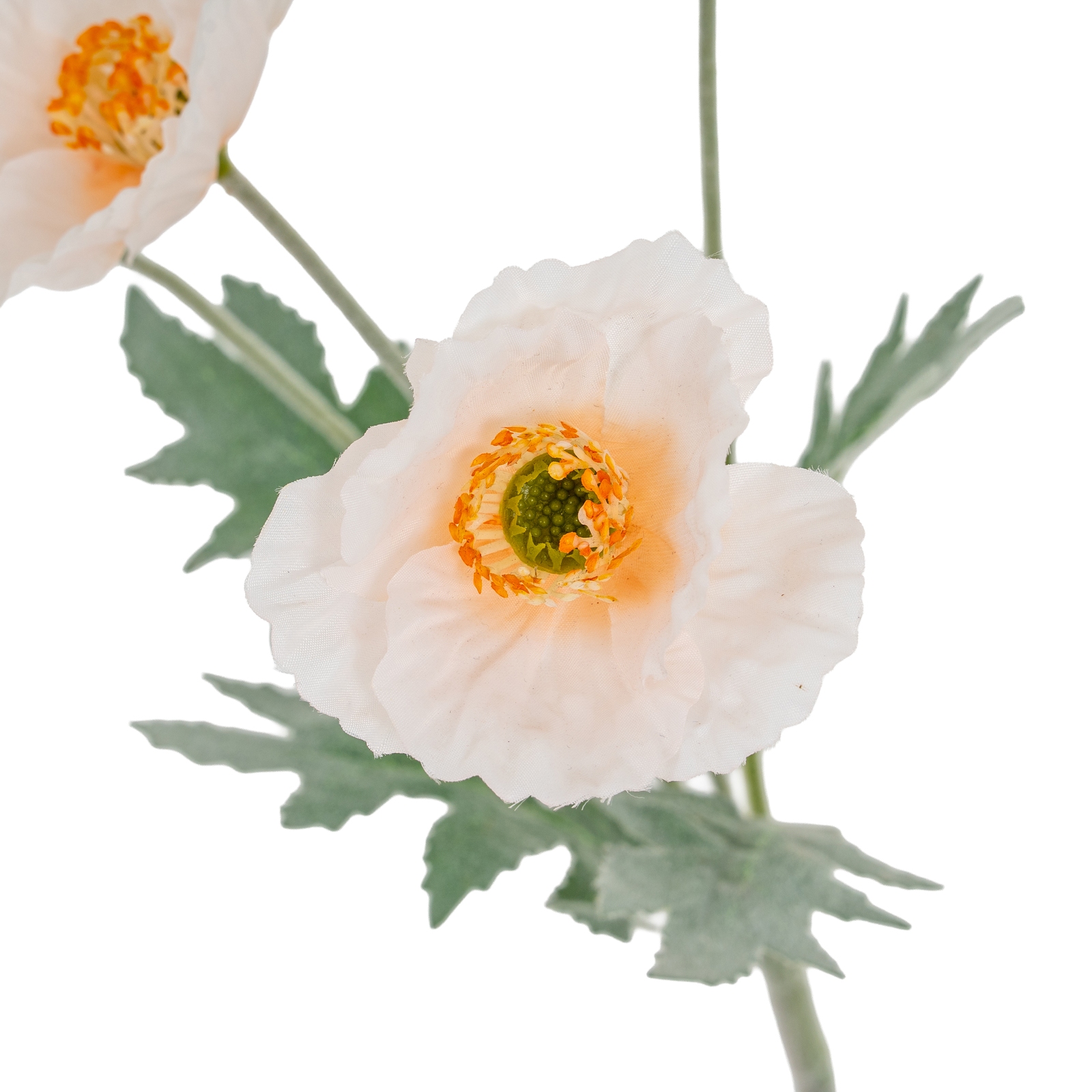 Cream Papaver Poppy Spray - image 3